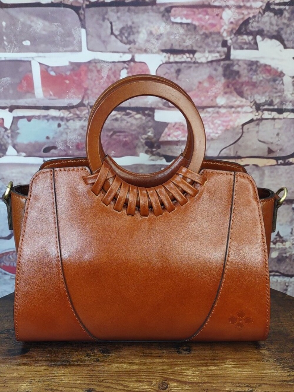 Patricia Nash "Lyon" Leather Circular-Handle Satchel - Picture 5 of 12